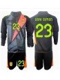 Spanien Unai Simon #23 Torwart Auswärts Trikotsatz für Kinder EM 2024 Langarm (+ Kurze Hosen)